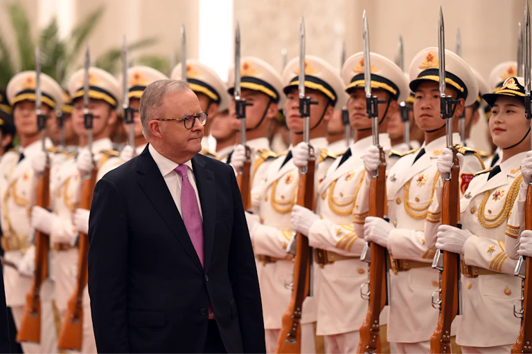 Anthony Albanese expecting an honour guard in China