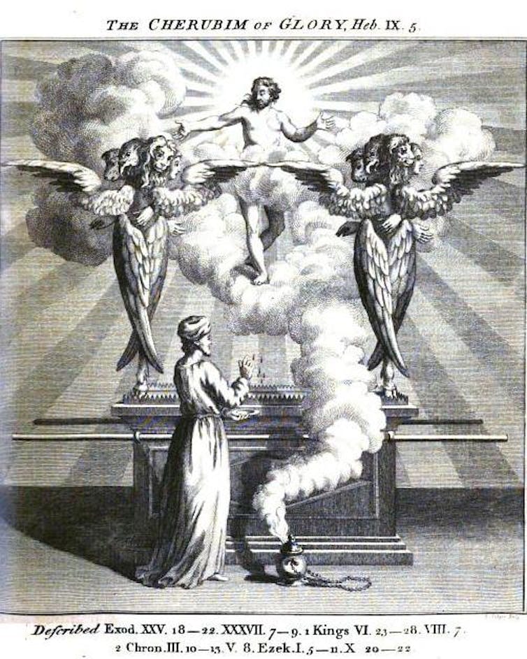 The cherubim of glory shadowing the mercy seat