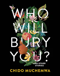 A book cover featuring an illustration of an African woman in profile, leaves and flowers growing all around her and through her hair until high above her head.