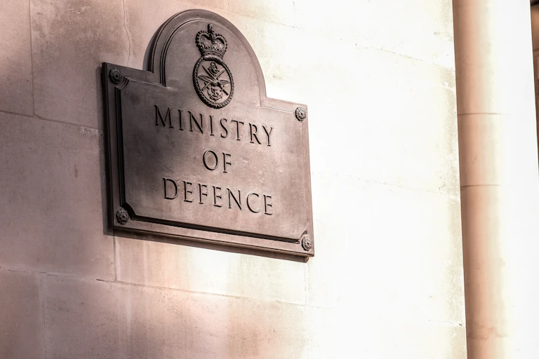 Sign on the Ministry of Defence