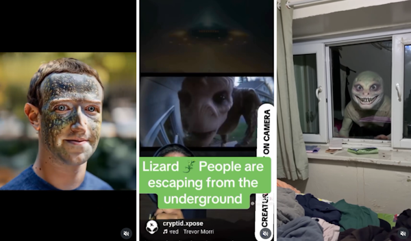 Para os teóricos da conspiração, Mark Zuckerberg estaria entre os supostos reptilianos e as ‘provas’ disso andam cada vez mais convincentes. Reprodução