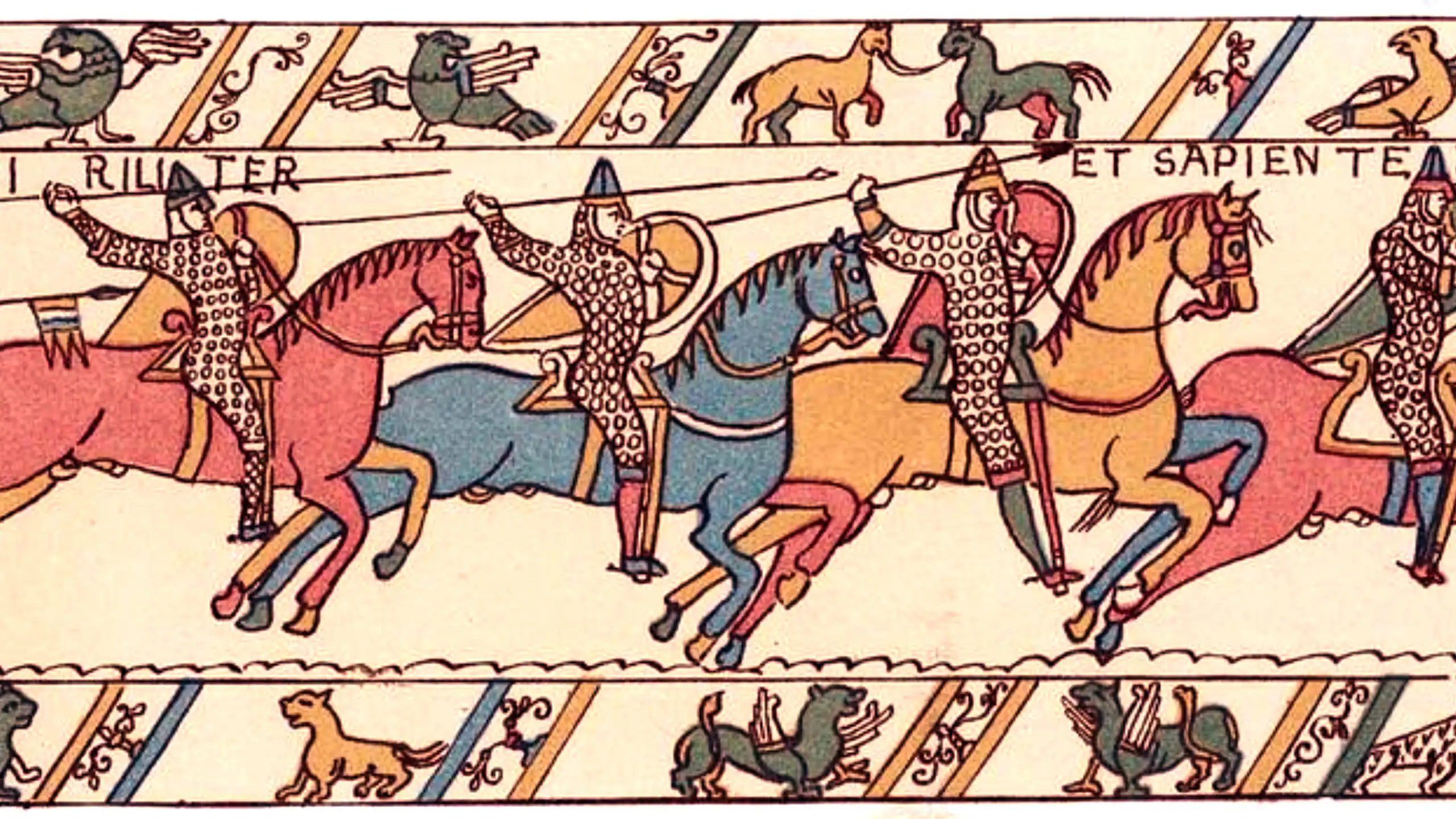 Un morceau de la tapisserie de Bayeux.
