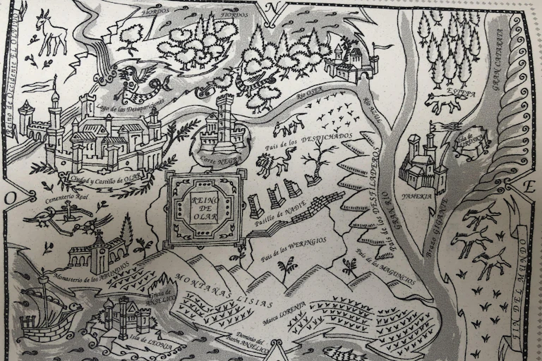 Mapa del reino de Olar que se incluye en 'Olvidado rey Gudú'.