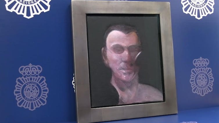 Imagen del cuarto 'Bacon' recuperado, en 2025, tras el robo diez años antes.