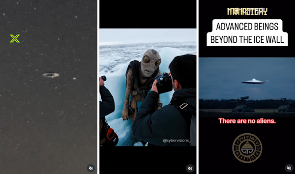 Registros de OVNIs e supostos alienígenas existem há décadas, mas agora com imagens em boa definição. Reprodução