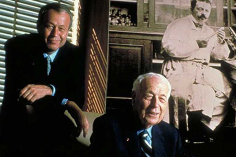 Alain, Charles et Marcel Mérieux.