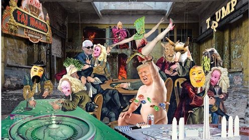Trump merr rolin kryesor në rifantazimin e Cold War Steve të satirës së Hogarth të shekullit të 18-të, The Rake’s Progress
