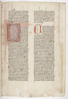 Folio de un códice antiguo.