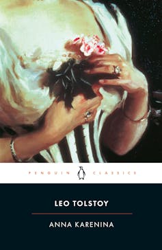Book cover of 'Anna Karenina' by Leo Tolstoy.