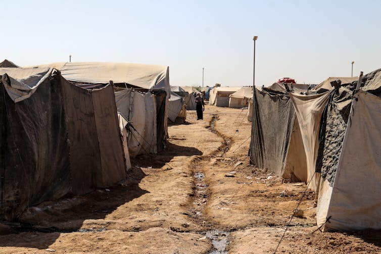 The Al-Hol detention camp in north-eastern Syria.