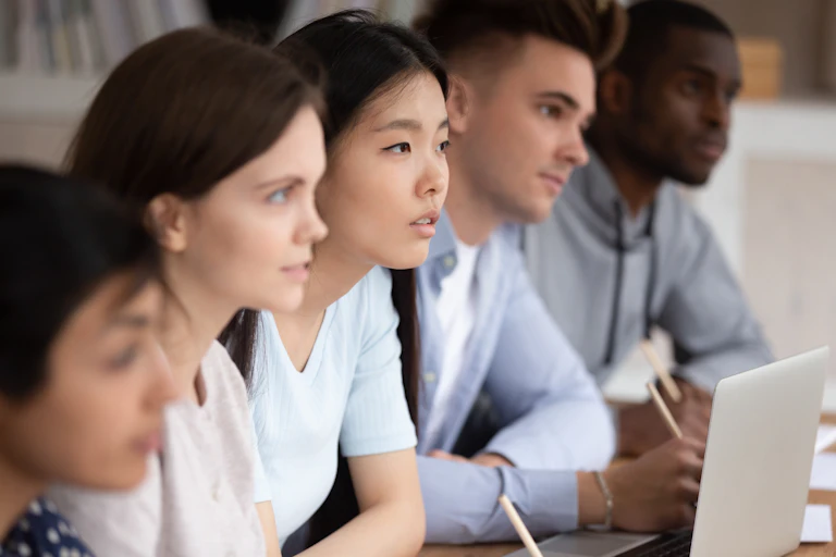 Students paying attention to lecture