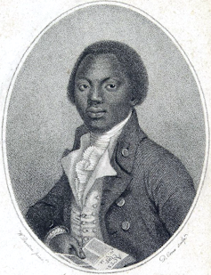 pencil portrait of Olaudah Equiano