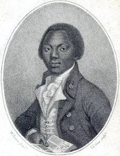 pencil portrait of Olaudah Equiano