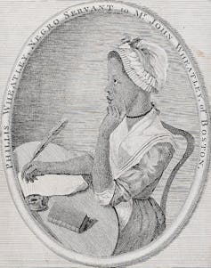 etching of Phillis Wheatley
