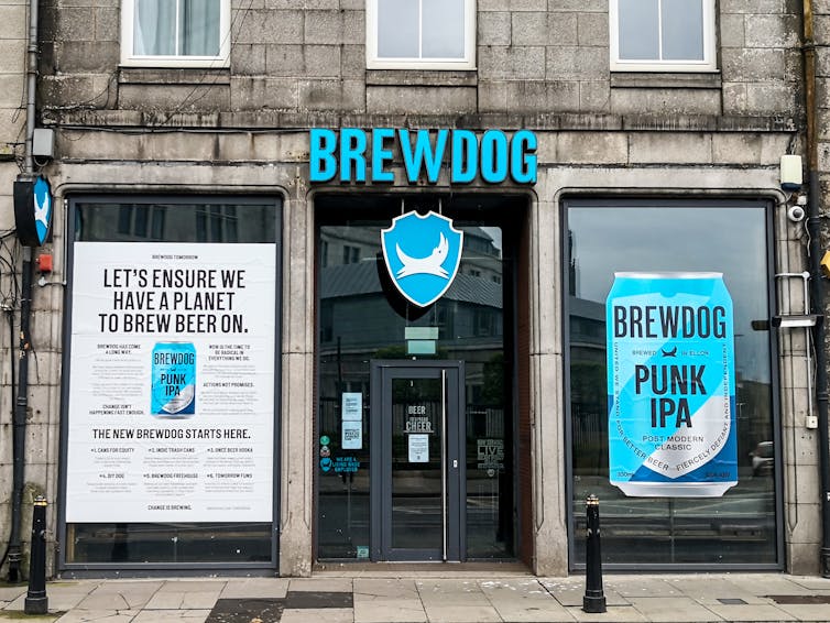 exterior shot of flagship brewdog bar in aberdeen