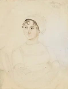 Boceto de un retrato de Jane Austen.