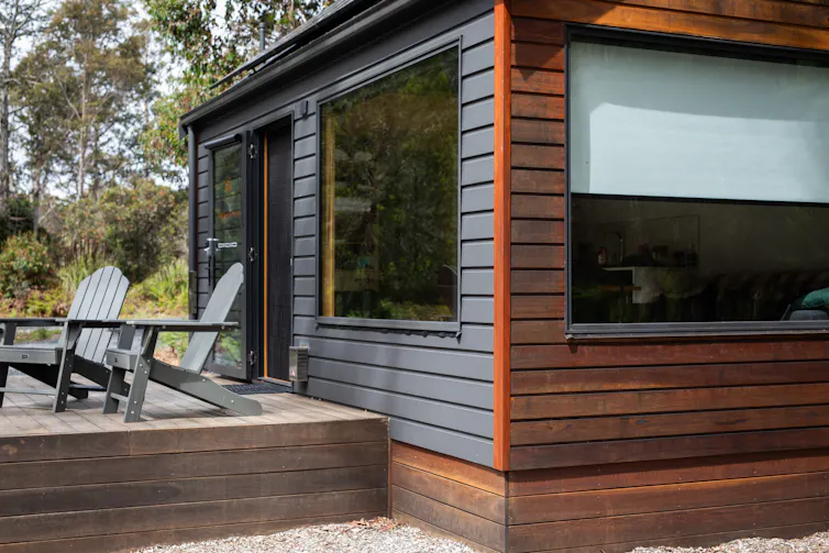 a tiny house off the grid.