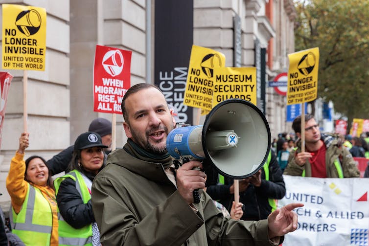 From the Inexperienced celebration to Corbyn’s new release – is it time Westminster took joint leaders extra significantly? 1 Zack Polanski at a protest holding a megaphone.