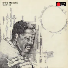 An album cover with an illustration of a weary-looking African man holding a cigarette, pensive.