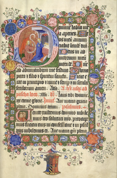 Decorated page from a medieval manuscript