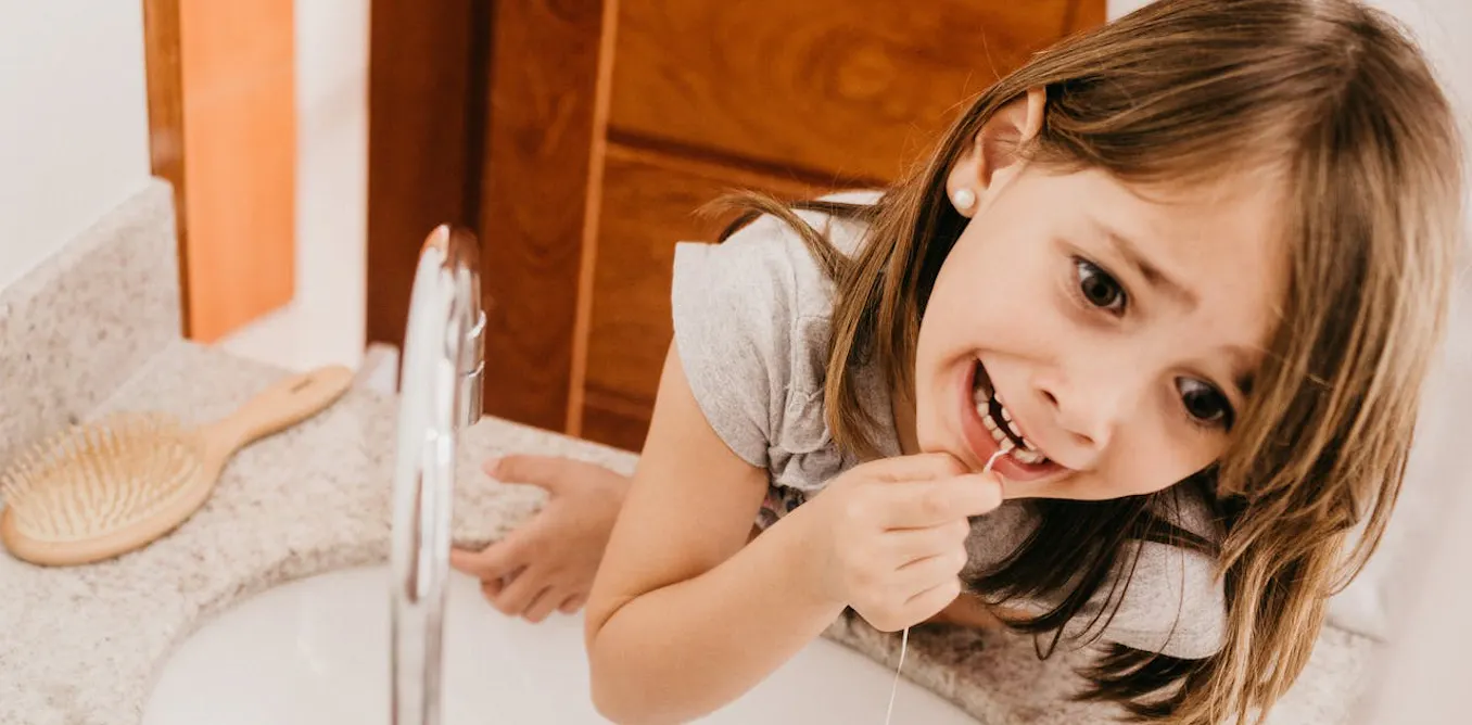 Kids need to floss too, even their baby teeth. But how do you actually get them to do it? Kids need to floss too, even their baby teeth. But how do you actually get them to do it?