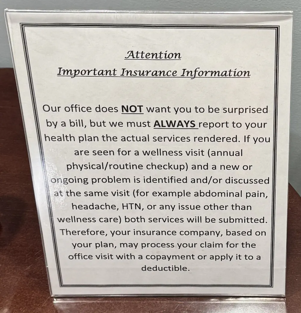 Insurance warning signs in doctors’ offices might…