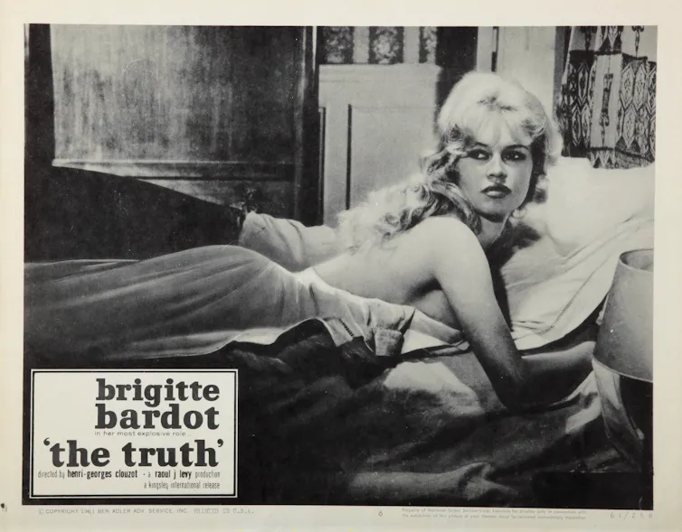 Bardot in a bed.