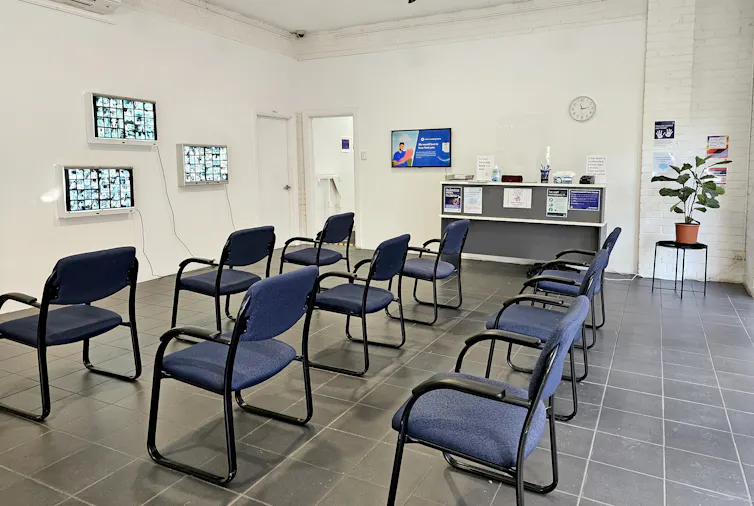 The waiting room.