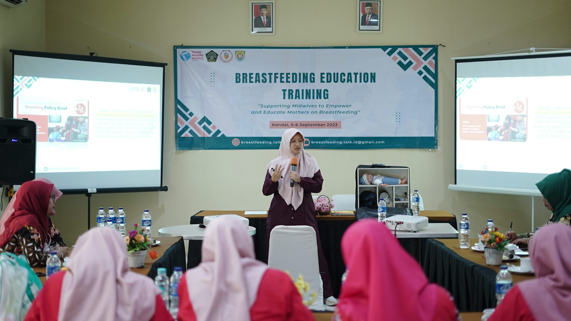 Pelatihan edukasi menyusui dengan peserta bidan dari tiga puskesmas di Kendal, Jawa Tengah. Para peserta berhasil memberikan konseling menyusui kepada 205 ibu hamil, 70 ibu pascapersalinan, dan 186 pasangan.