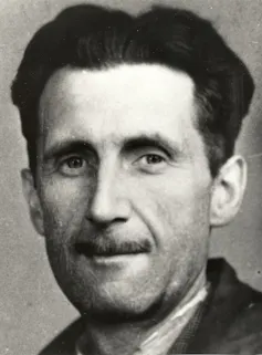 black and white photo of Orwell