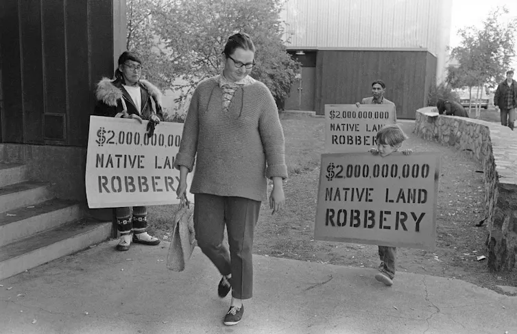 alaska natives protest the leasing of oil-rich lands in 1969