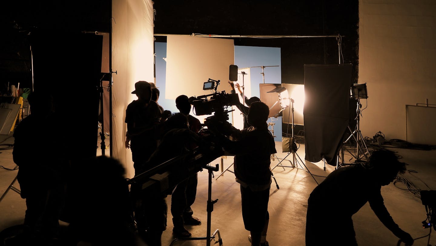 people setting up camera shoot