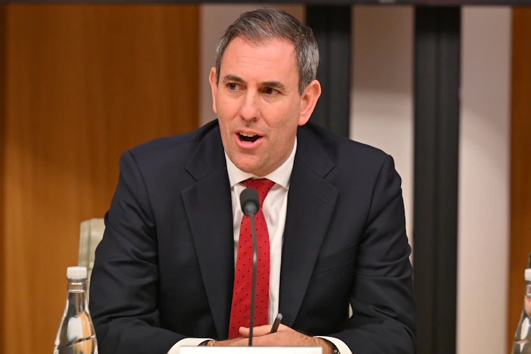 Treasurer Jim Chalmers at an Investor Roundtable at Parliament House in Canberra, Wednesday, August 6, 2025.