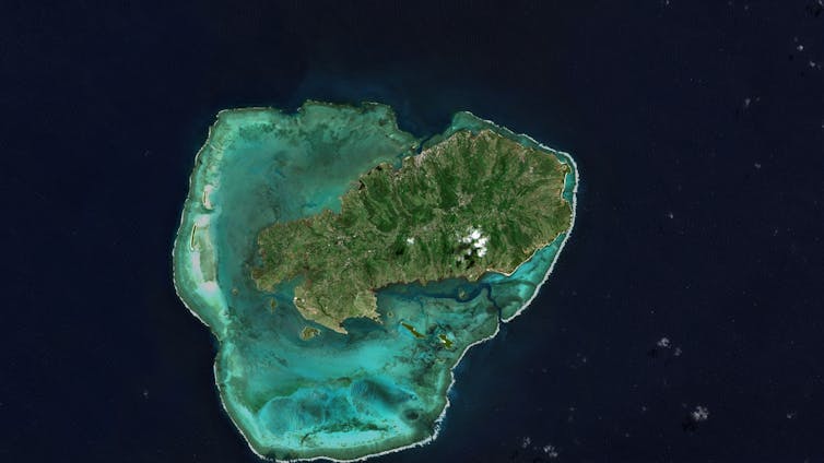 satellite image of small island