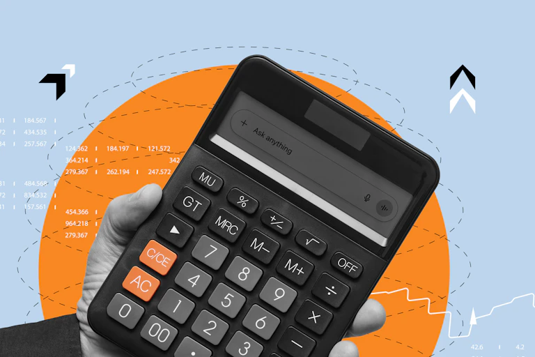 A calculator showing the ChatGPT 'Ask anything' prompt.
