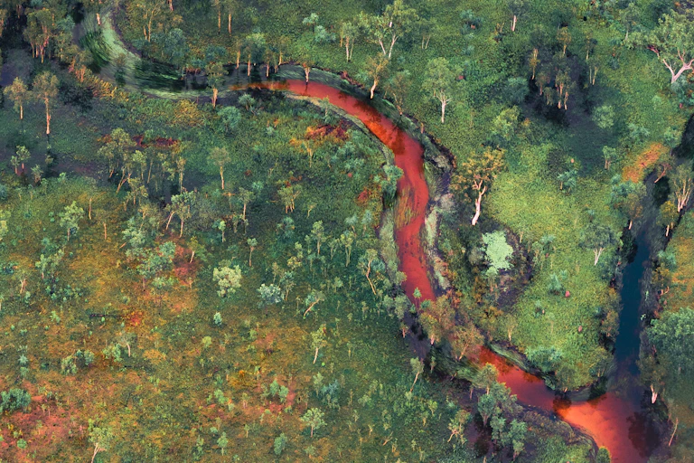 A view of a Kakadu wetland from a plane.