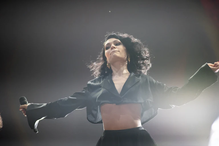 Jessie J performing in Romania in 2018.