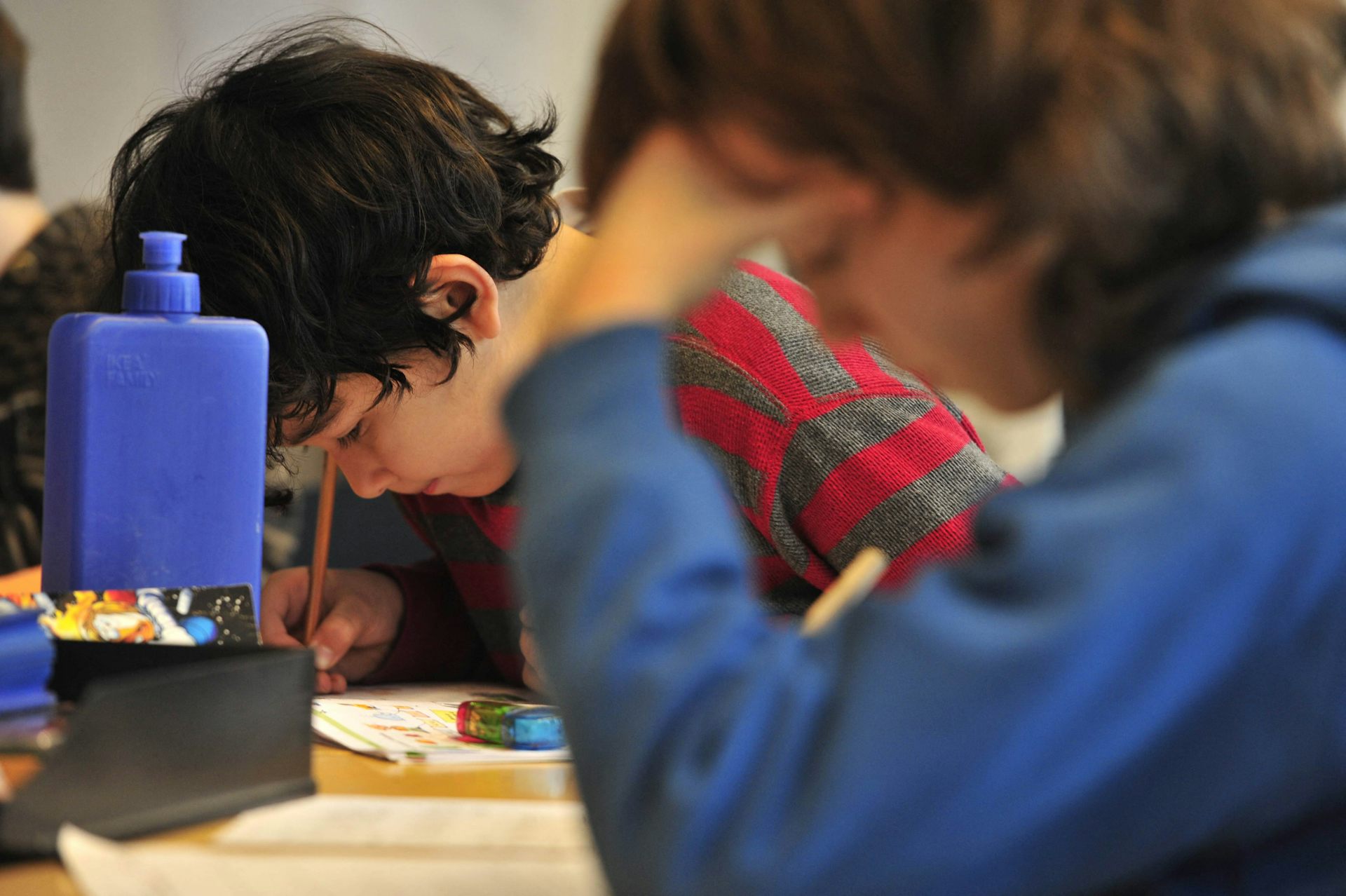 Élèves en cours de maths dans une école primaire à Berlin, le 7 décembre 2010.