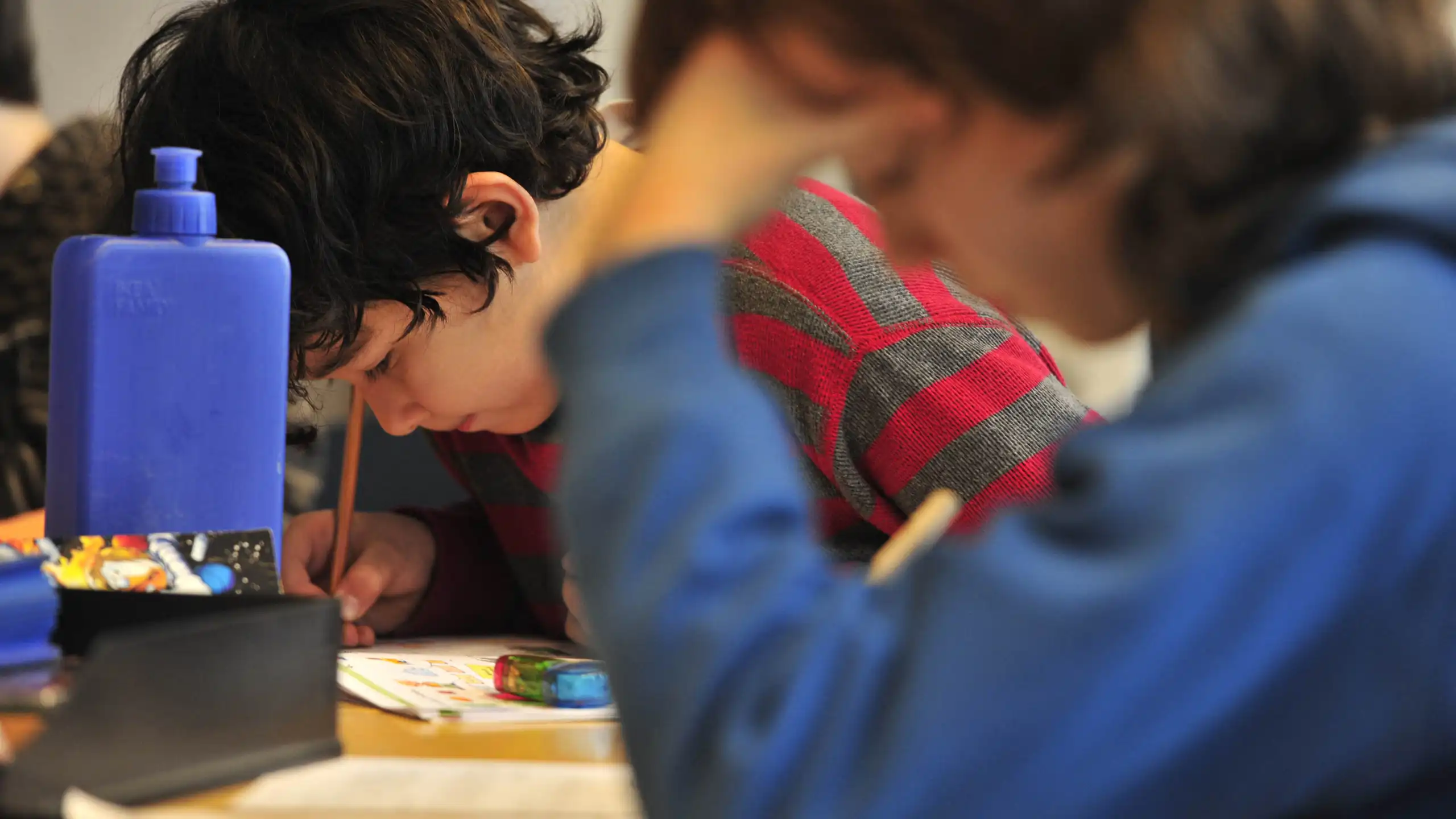 Élèves en cours de maths dans une école primaire à Berlin, le 7 décembre 2010.