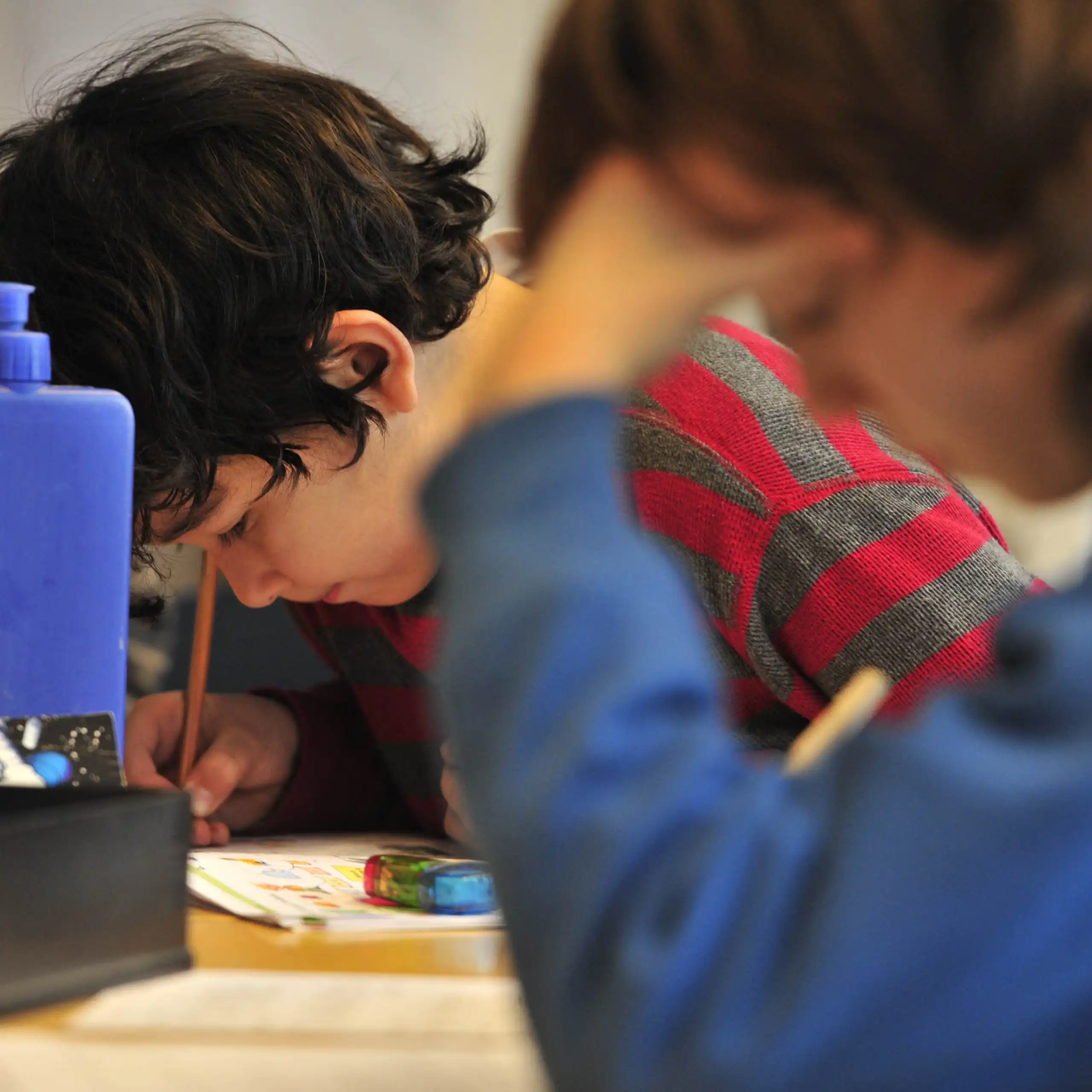 Élèves en cours de maths dans une école primaire à Berlin, le 7 décembre 2010.