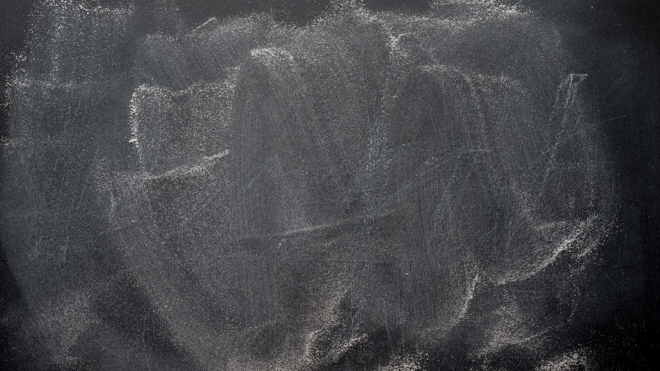 A blackboard on which everything has been erased.