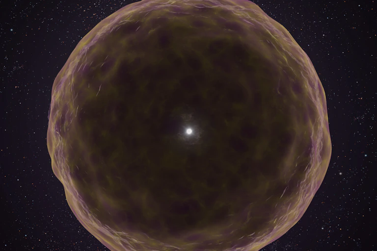 A star surrounded by a bubble of gas