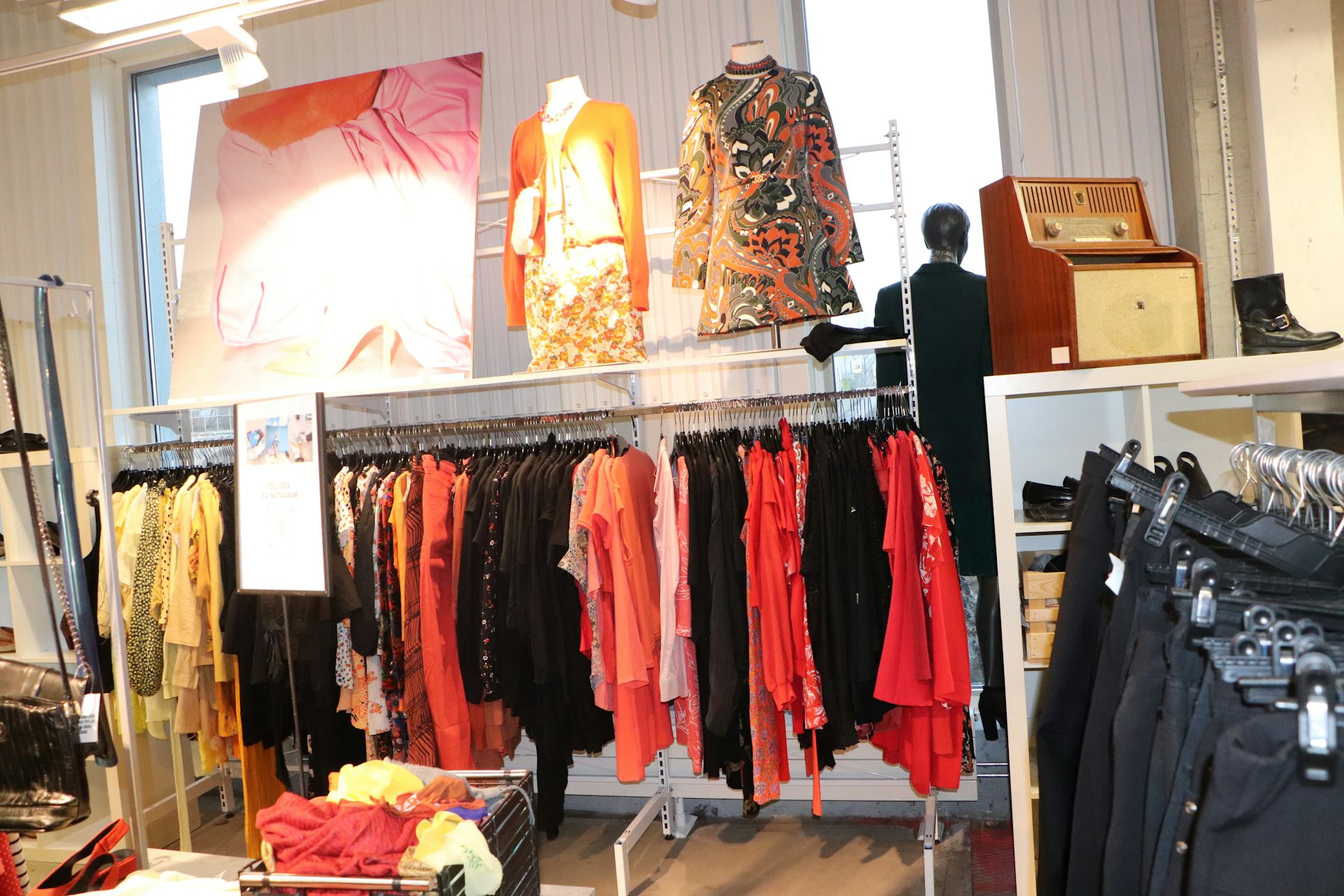 second hand clothing in a store