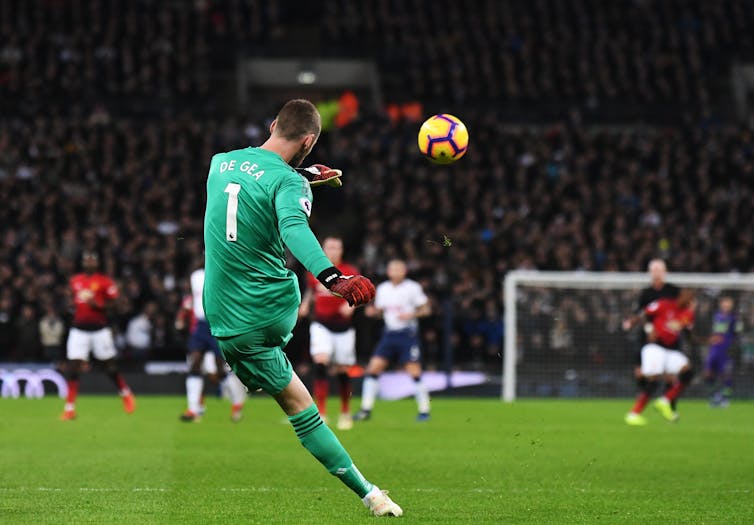 avid de Gea of Manchester pictured during the 2018/19 Premier League game between Tottenham Hotspur and Manchester United