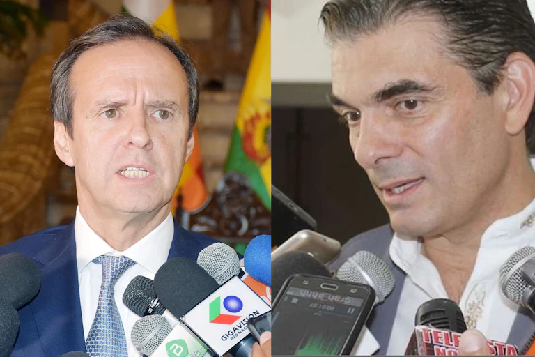 Rodrigo Paz (derecha) y Tuto Quiroga (izquierda).