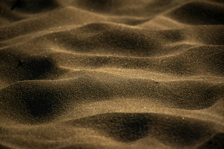 Sand dunes up close.