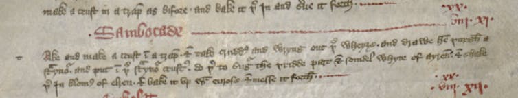A medieval recipe