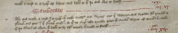 A medieval recipe