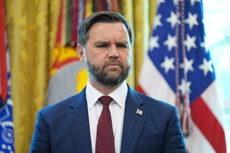Portrait photo of US vice-president JD Vance