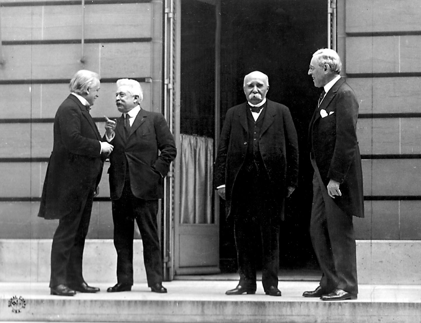 The 'Big Four' at the Versailles conference: Britain's David Lloyd George, Vittorio Orlando of Italy, Georges Clemenceau of France and US president Woodrow Wilson.